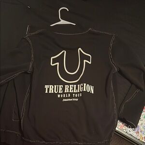 True Religion Black and White Logo Jacket
